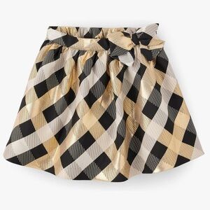 pop of plaid black and gold skirt size 7